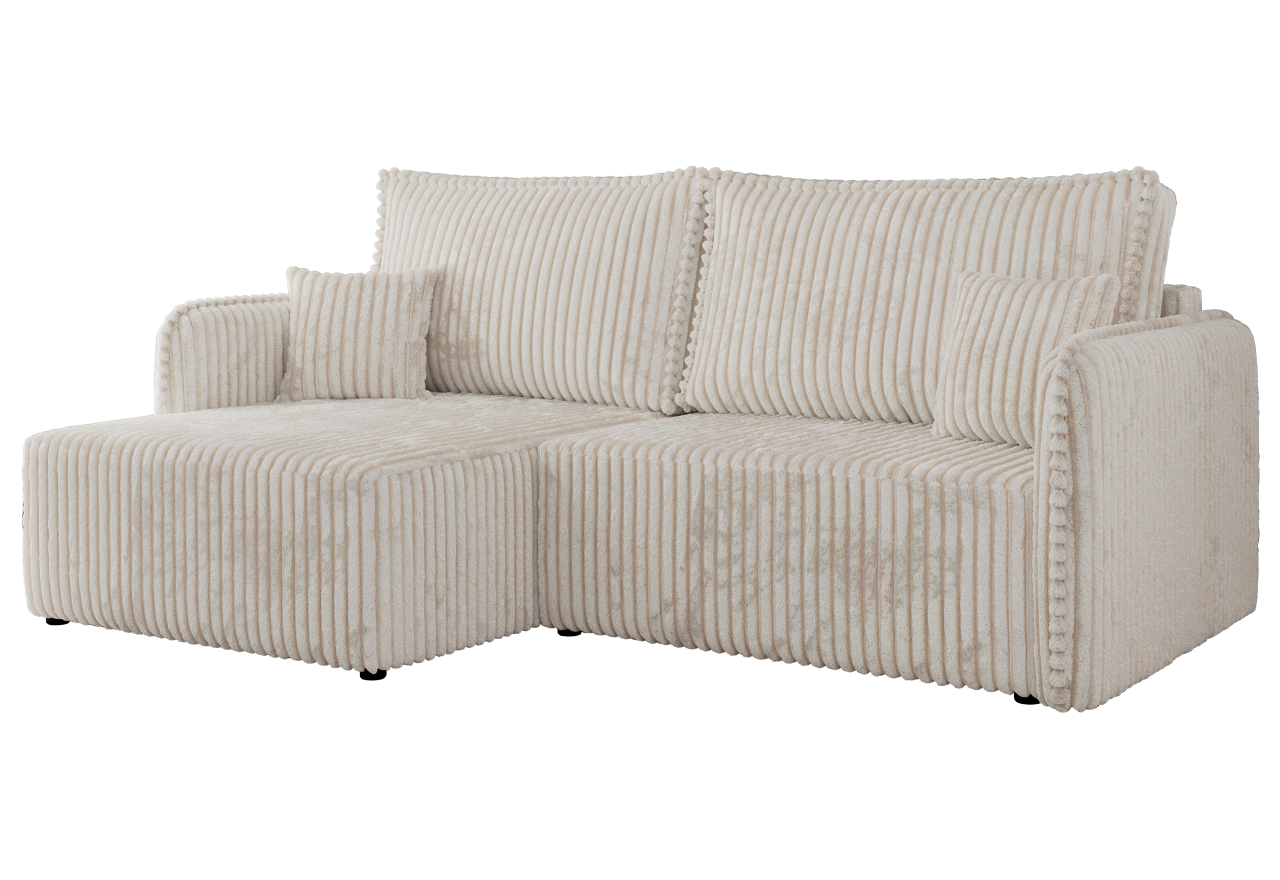 Narożnik MESTO L - strona lewa - beżowy, sztruks