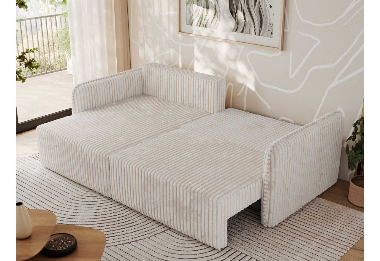 Narożnik MESTO L - strona lewa - beżowy, sztruks