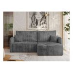 Narożnik MESTO L - strona prawa - szary, sztruks