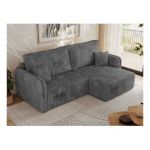 Narożnik MESTO L - strona prawa - szary, sztruks