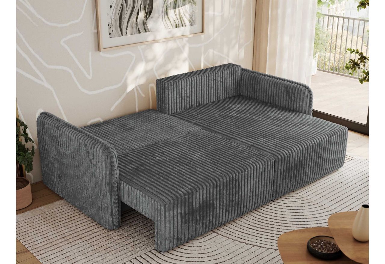 Narożnik MESTO L - strona prawa - szary, sztruks