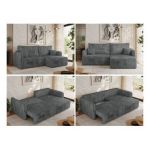 Narożnik MESTO L - strona prawa - szary, sztruks