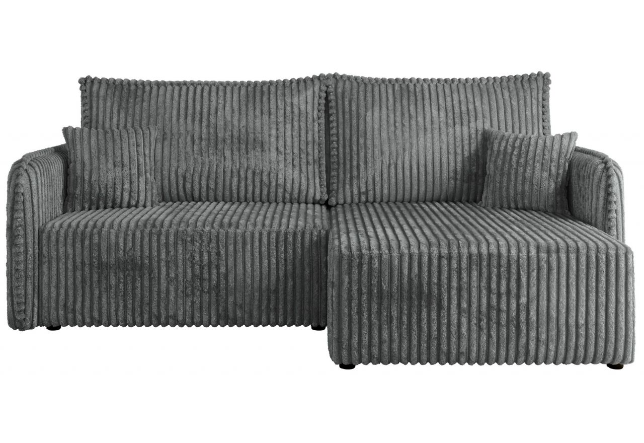 Narożnik MESTO L - strona prawa - szary, sztruks