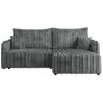 Narożnik MESTO L - strona prawa - szary, sztruks