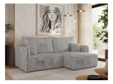 Narożnik MESTO L - strona prawa - jasnoszary, sztruks