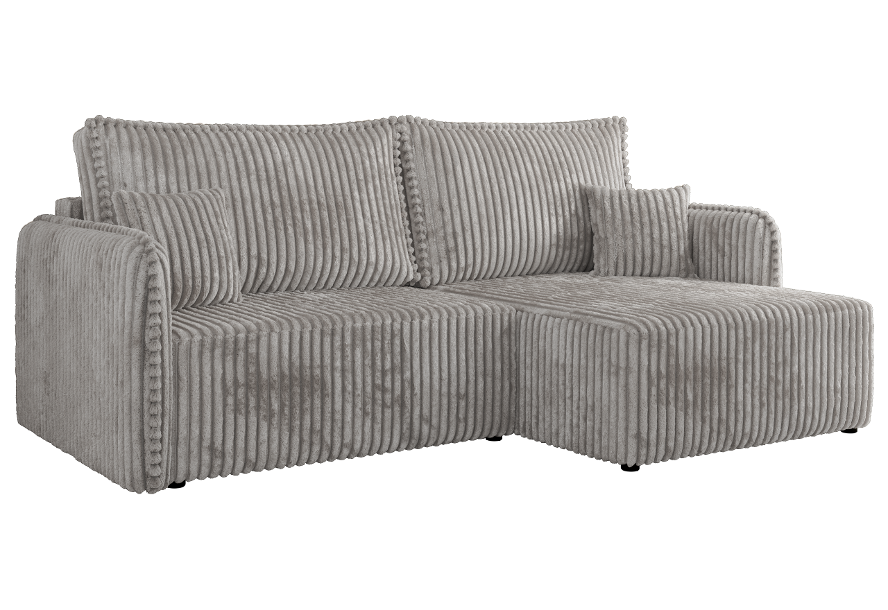 Narożnik MESTO L - strona prawa - jasnoszary, sztruks