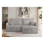 Narożnik MESTO L - strona prawa - jasnoszary, sztruks