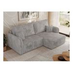 Narożnik MESTO L - strona prawa - jasnoszary, sztruks