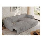 Narożnik MESTO L - strona prawa - jasnoszary, sztruks