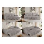 Narożnik MESTO L - strona prawa - jasnoszary, sztruks