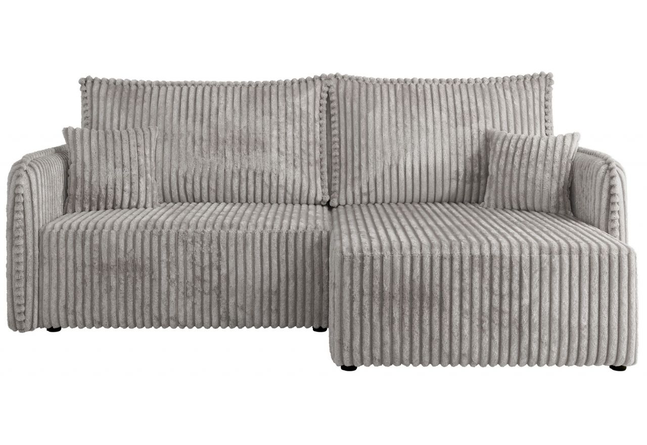 Narożnik MESTO L - strona prawa - jasnoszary, sztruks