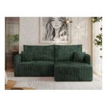 Narożnik MESTO L - strona prawa - ciemnozielony, sztruks