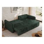 Narożnik MESTO L - strona prawa - ciemnozielony, sztruks