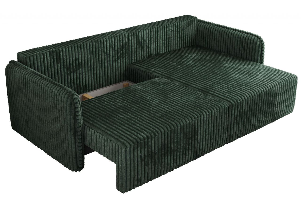 Narożnik MESTO L - strona prawa - ciemnozielony, sztruks