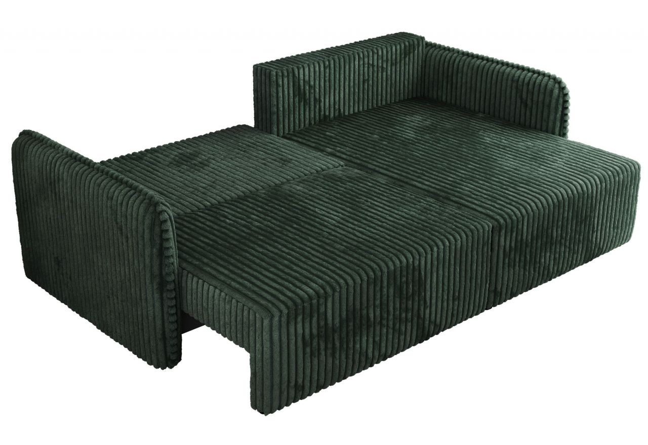 Narożnik MESTO L - strona prawa - ciemnozielony, sztruks