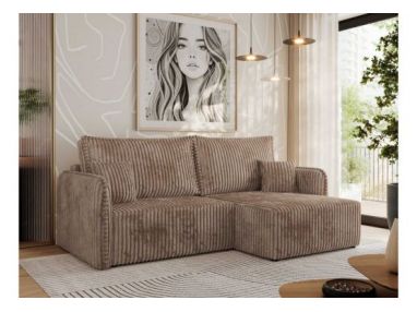 Narożnik MESTO L - strona prawa - brązowy, sztruks