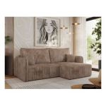 Narożnik MESTO L - strona prawa - brązowy, sztruks