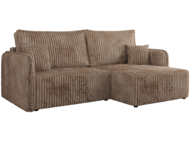 Narożnik MESTO L - strona prawa - brązowy, sztruks