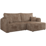 Narożnik MESTO L - strona prawa - brązowy, sztruks