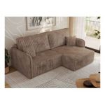 Narożnik MESTO L - strona prawa - brązowy, sztruks