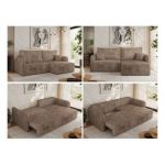 Narożnik MESTO L - strona prawa - brązowy, sztruks