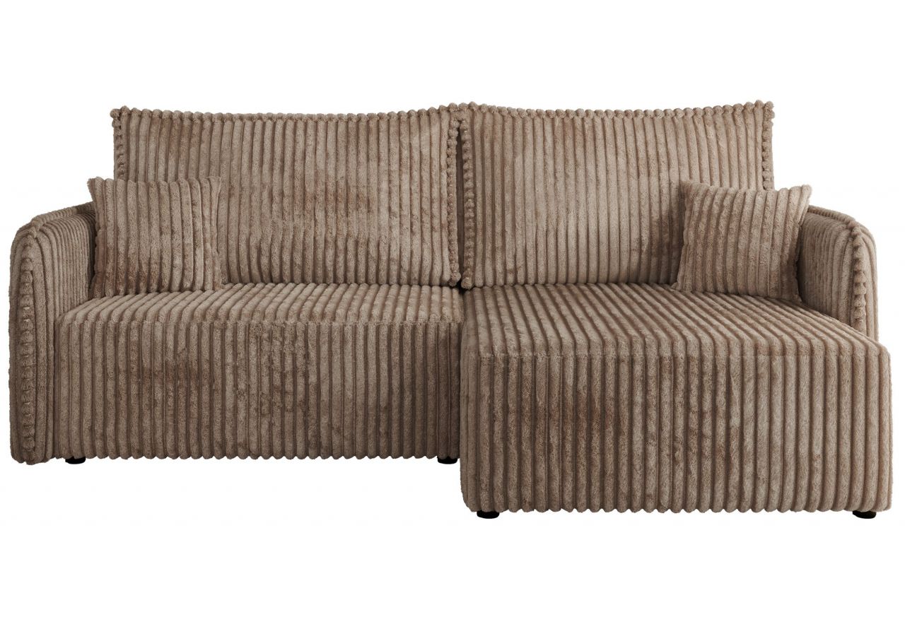 Narożnik MESTO L - strona prawa - brązowy, sztruks