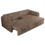 Narożnik MESTO L - strona prawa - brązowy, sztruks