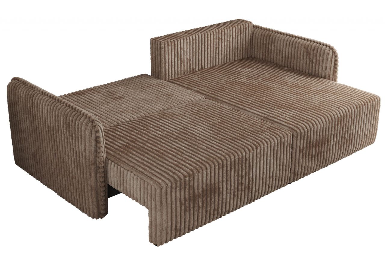 Narożnik MESTO L - strona prawa - brązowy, sztruks