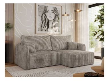 Narożnik MESTO L - strona prawa - jasnobrązowy, sztruks