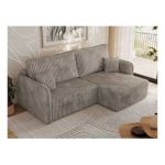 Narożnik MESTO L - strona prawa - jasnobrązowy, sztruks