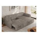 Narożnik MESTO L - strona prawa - jasnobrązowy, sztruks