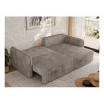 Narożnik MESTO L - strona prawa - jasnobrązowy, sztruks