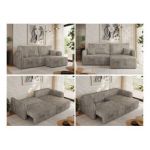 Narożnik MESTO L - strona prawa - jasnobrązowy, sztruks