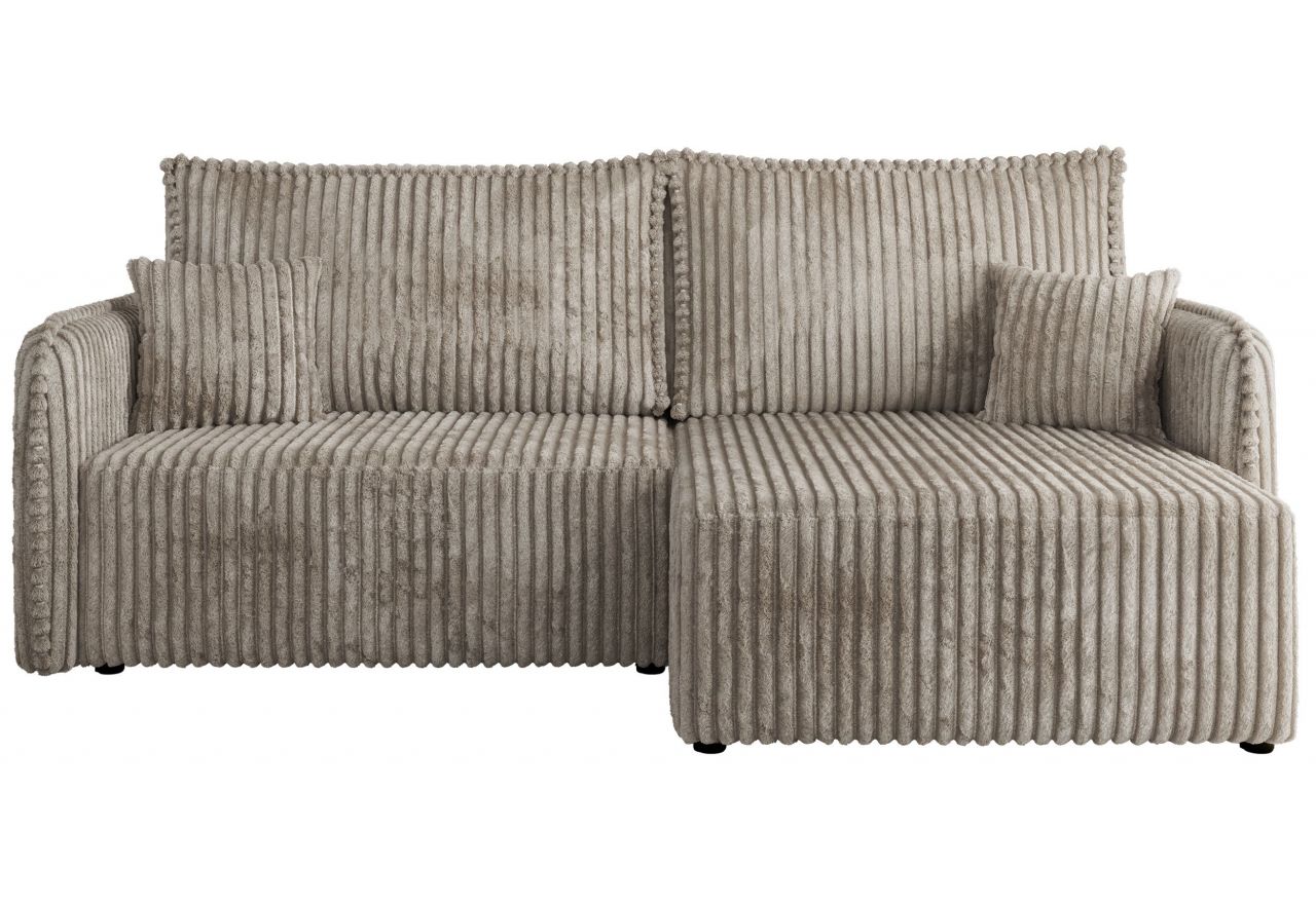 Narożnik MESTO L - strona prawa - jasnobrązowy, sztruks