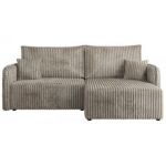 Narożnik MESTO L - strona prawa - jasnobrązowy, sztruks