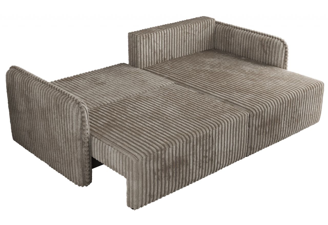 Narożnik MESTO L - strona prawa - jasnobrązowy, sztruks