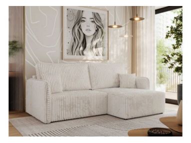 Narożnik MESTO L - strona prawa - beżowy, sztruks