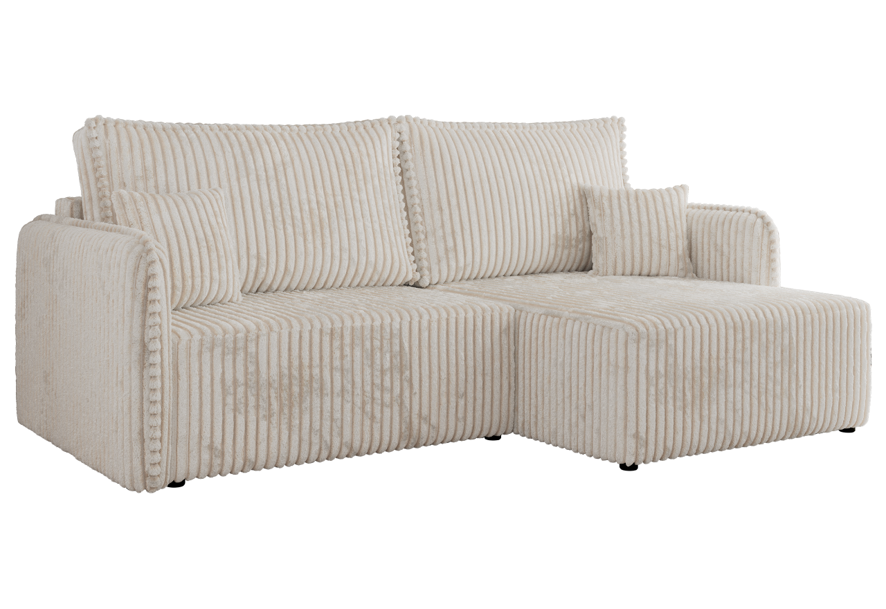 Narożnik MESTO L - strona prawa - beżowy, sztruks