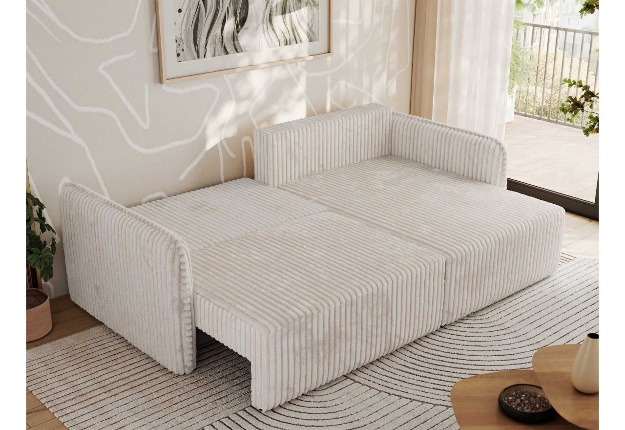 Narożnik MESTO L - strona prawa - beżowy, sztruks