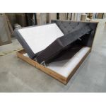 Łóżko kontynentalne VENETO KING 200x200 - Monolith 92 - ciemny szary - OUTLETU