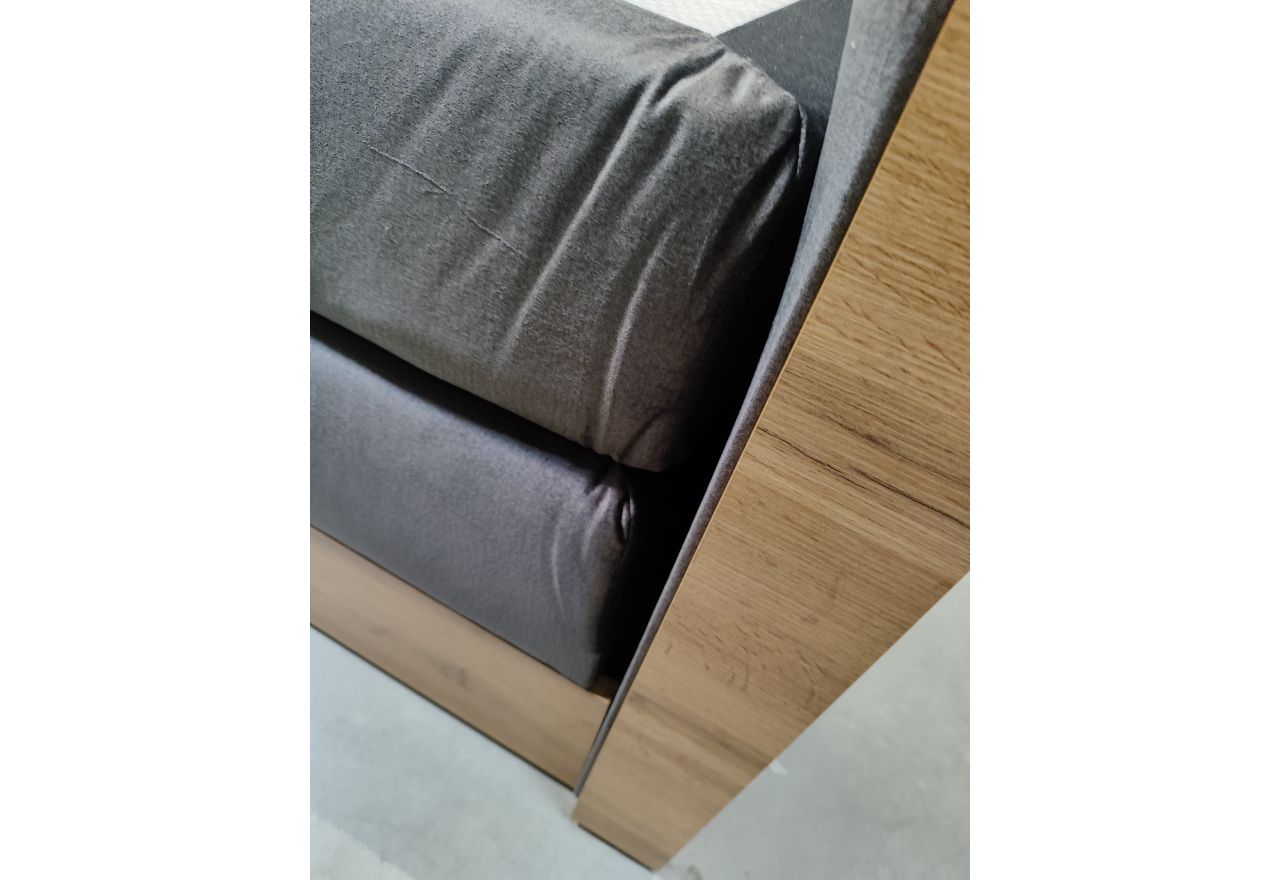 Łóżko kontynentalne VENETO KING 200x200 - Monolith 92 - ciemny szary - OUTLETU