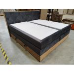 Łóżko kontynentalne VENETO KING 200x200 - Monolith 92 - ciemny szary - OUTLETU