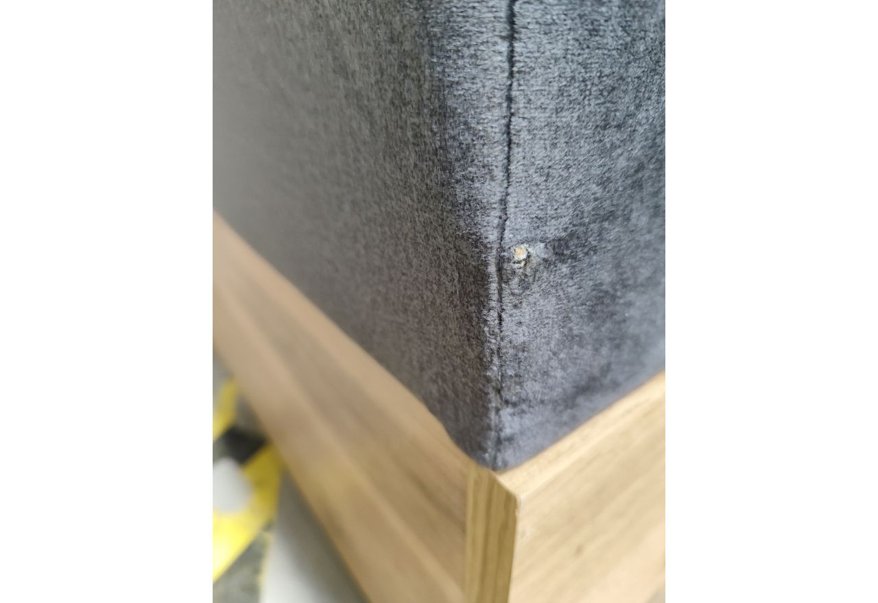 Łóżko kontynentalne VENETO KING 200x200 - Monolith 92 - ciemny szary - OUTLETU