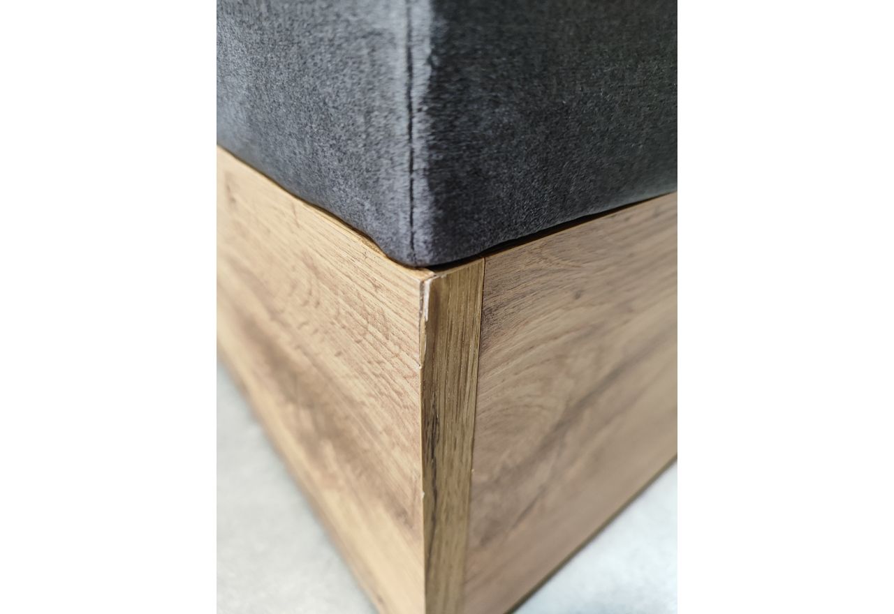 Łóżko kontynentalne VENETO KING 200x200 - Monolith 92 - ciemny szary - OUTLETU