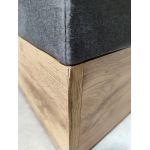 Łóżko kontynentalne VENETO KING 200x200 - Monolith 92 - ciemny szary - OUTLETU