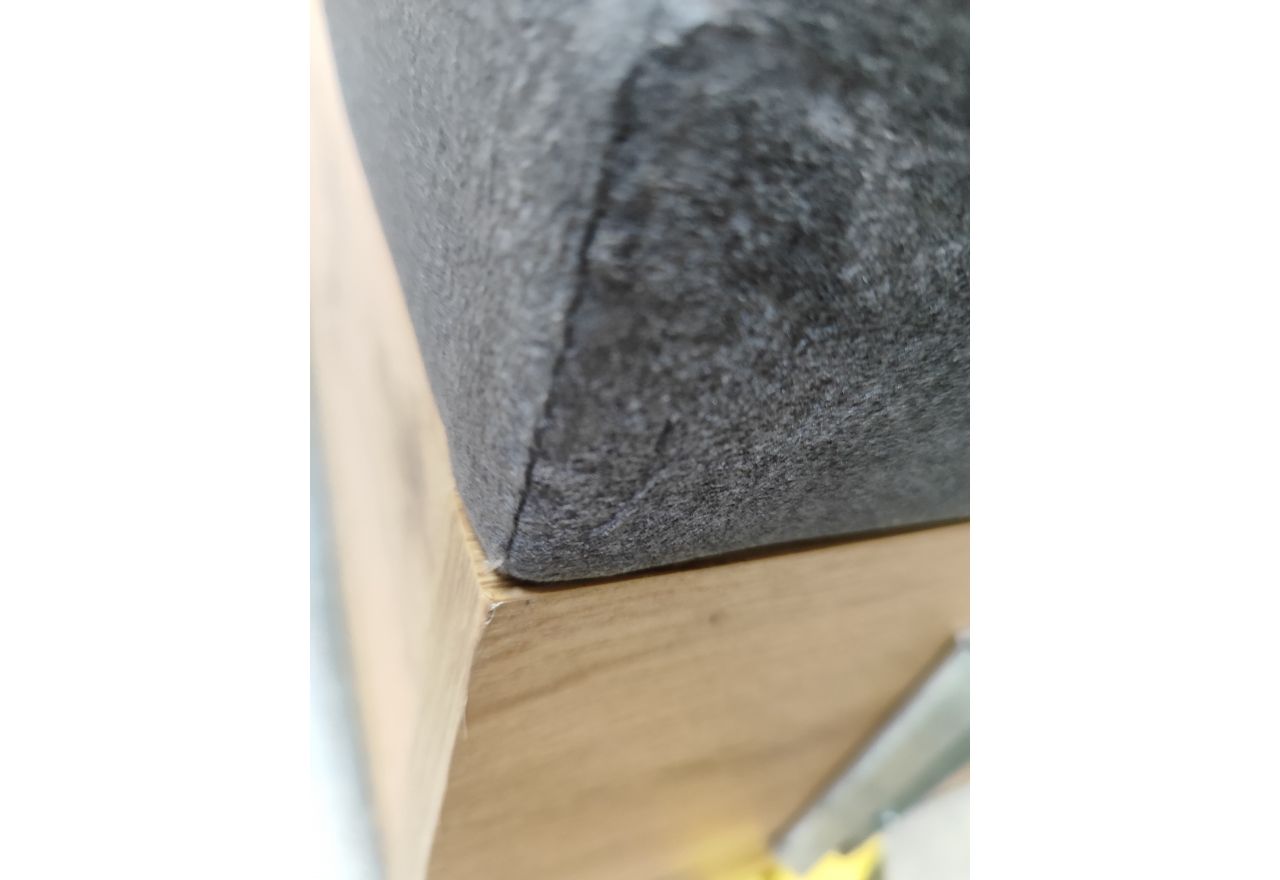 Łóżko kontynentalne VENETO KING 200x200 - Monolith 92 - ciemny szary - OUTLETU