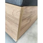 Łóżko kontynentalne VENETO KING 200x200 - Monolith 92 - ciemny szary - OUTLETU