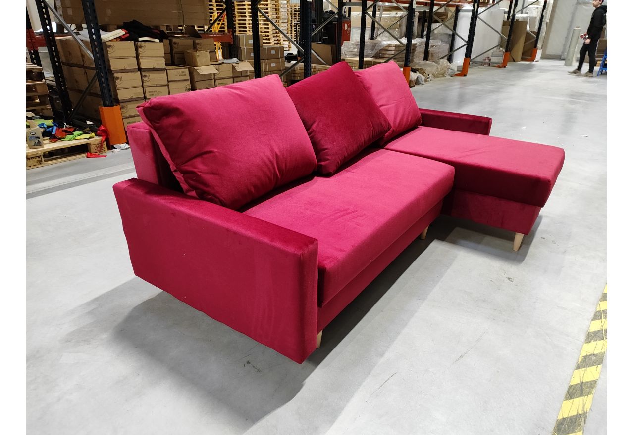 Narożnik LANG L - Kronos 02 - czerwony - OUTLETU