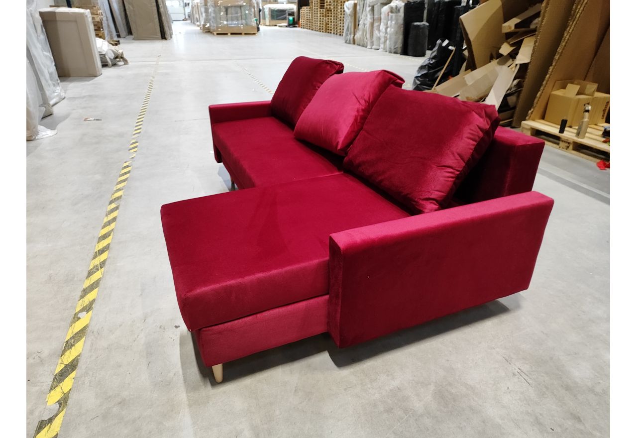 Narożnik LANG L - Kronos 02 - czerwony - OUTLETU