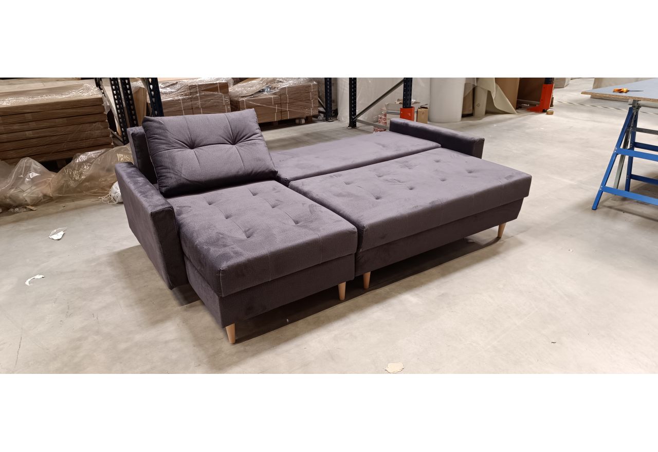 Narożnik COLIN L - Monolith 92 - ciemny szary - OUTLETU